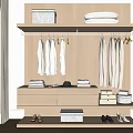 Modern open wardrobe 3d model
