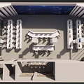 Modern High Tech Control Room With Large Monitoring Screens Workstations And Office Chairs