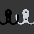 Sturdy Metal Hooks For Daily Necessities With Black And Silver Simple Design