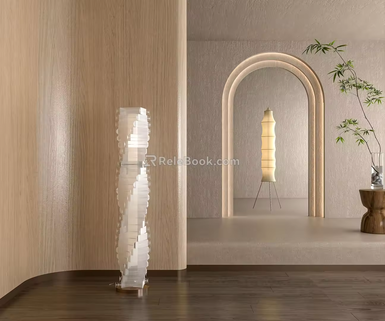 Quiet Floor Lamp 3d model