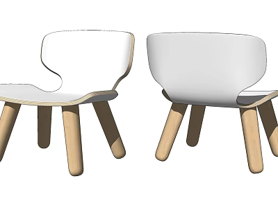 Modern children's chair children's stool seat 3d model