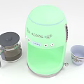 Light Green Coffee Maker Modern Kitchen Appliance with Glass Pot and Decorative Cup