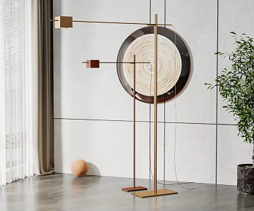 Light Luxury Floor Lamp Metal Floor Lamp Combination 3d model