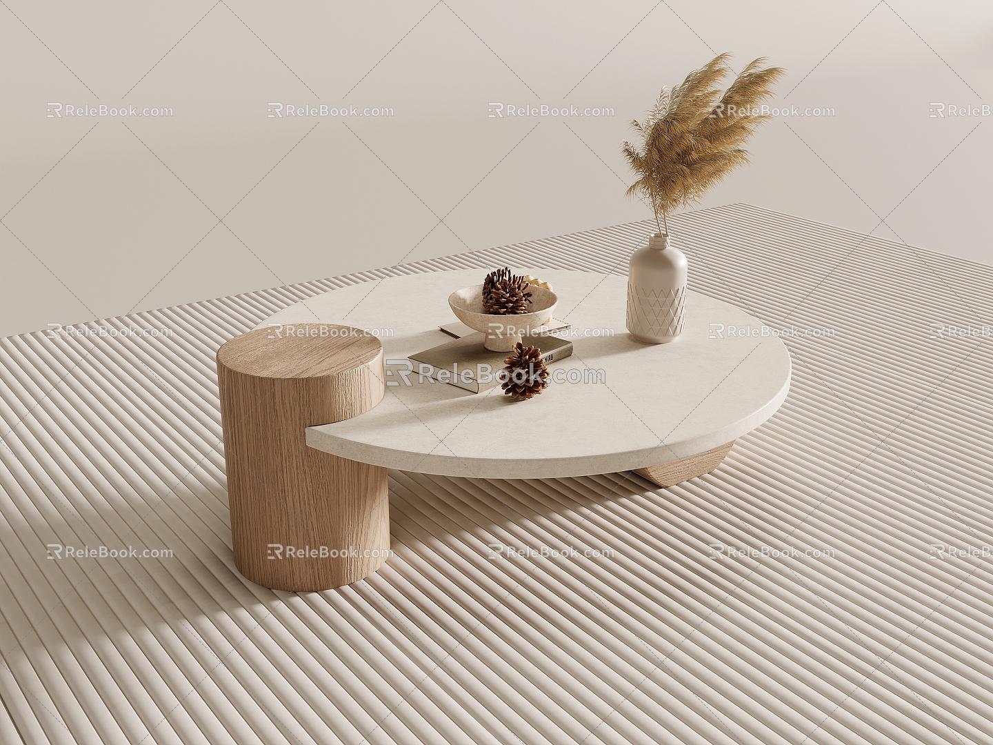 Cream wind coffee table 3d model