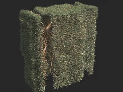 Green Foliage Sculptured Bush With Lush Leaves And Textured Structure For Garden Landscaping 3d model