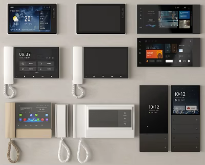 Modern Smart Home Control Panels With Digital Displays And Touchscreen Interfaces 3d model