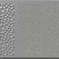 Decorative White Background Wall With Pebble Leaf And Cracked Geometric Patterns For Modern Interior Design 3d model