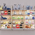 Multi Tiered Display Shelves Showcasing Colorful Plush Toys And Stuffed Animals