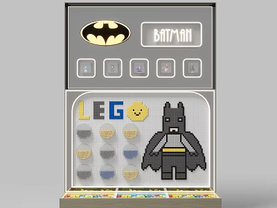 Batman Building Blocks Wall 3d model
