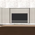 Modern Minimalist TV Stand With Built in TV Space And Storage Cabinets