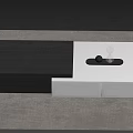 Modern Black And White Coffee Table With Storage Drawers Smooth Surface And Decorative Tray 3d model