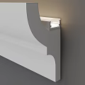 Cream wind plaster light strip line hidden light strip line plaster line 3d model