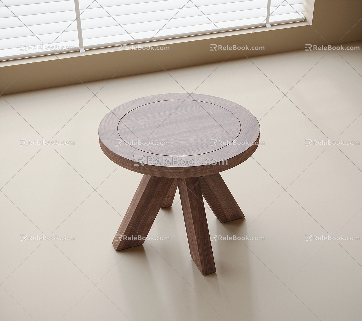 Modern Stool Shoe Changing Stool Round Stool 3d model