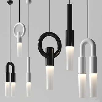 Modern chandelier 3d model