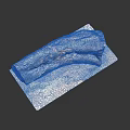 Natural Wood Log With Organic Texture On Rough Stone Slab Surface