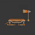 Industrial Equipment Orange Crawler Type With Conveyor Belt Top Mounted Sensor
