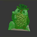 Owl Shaped Cake Wearing Black Graduation Cap Holding Scroll Decorative Item