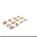 Mid Autumn Festival Happy Reunion Themed Stickers With Rabbits Mooncakes And Lanterns