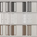 Folding door multi-link sliding door 3d model
