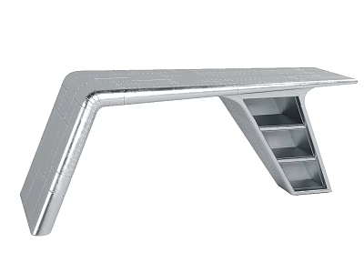 Metal Support Structure With Flat Top And Layered Shelf Design 3d model
