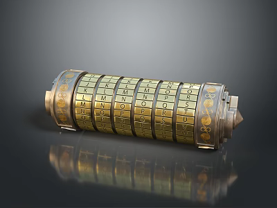 Golden Combination Lock Safe Box With Decorative Patterns And Secure Storage Design 3d model