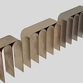 Minimalist Wooden Side Table With Arch Shaped Legs For Home Decor