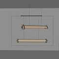 Modern Linear Chandelier With Sleek Metal Frame And Illuminated Long Design