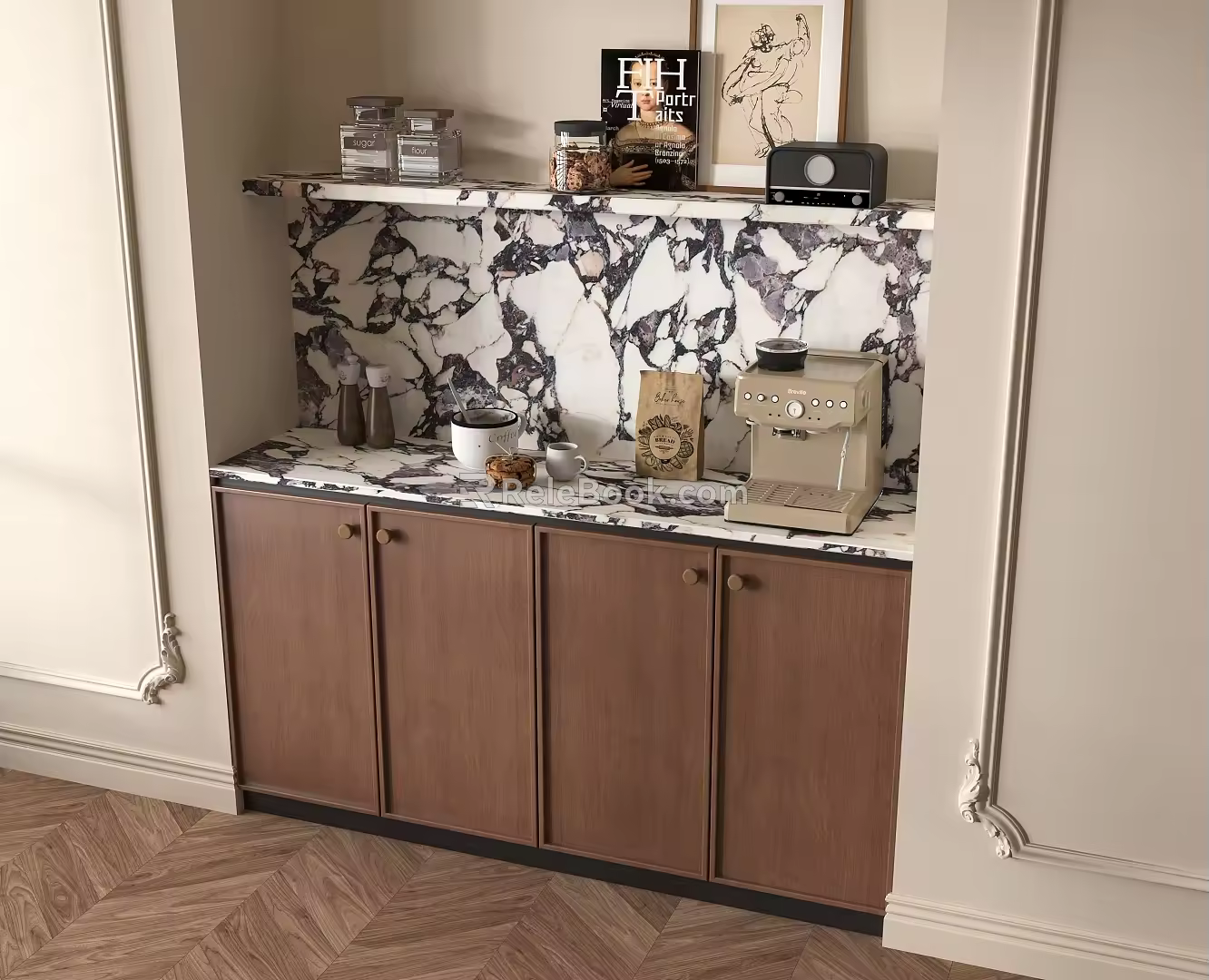 Middle Style Sideboard 3d model