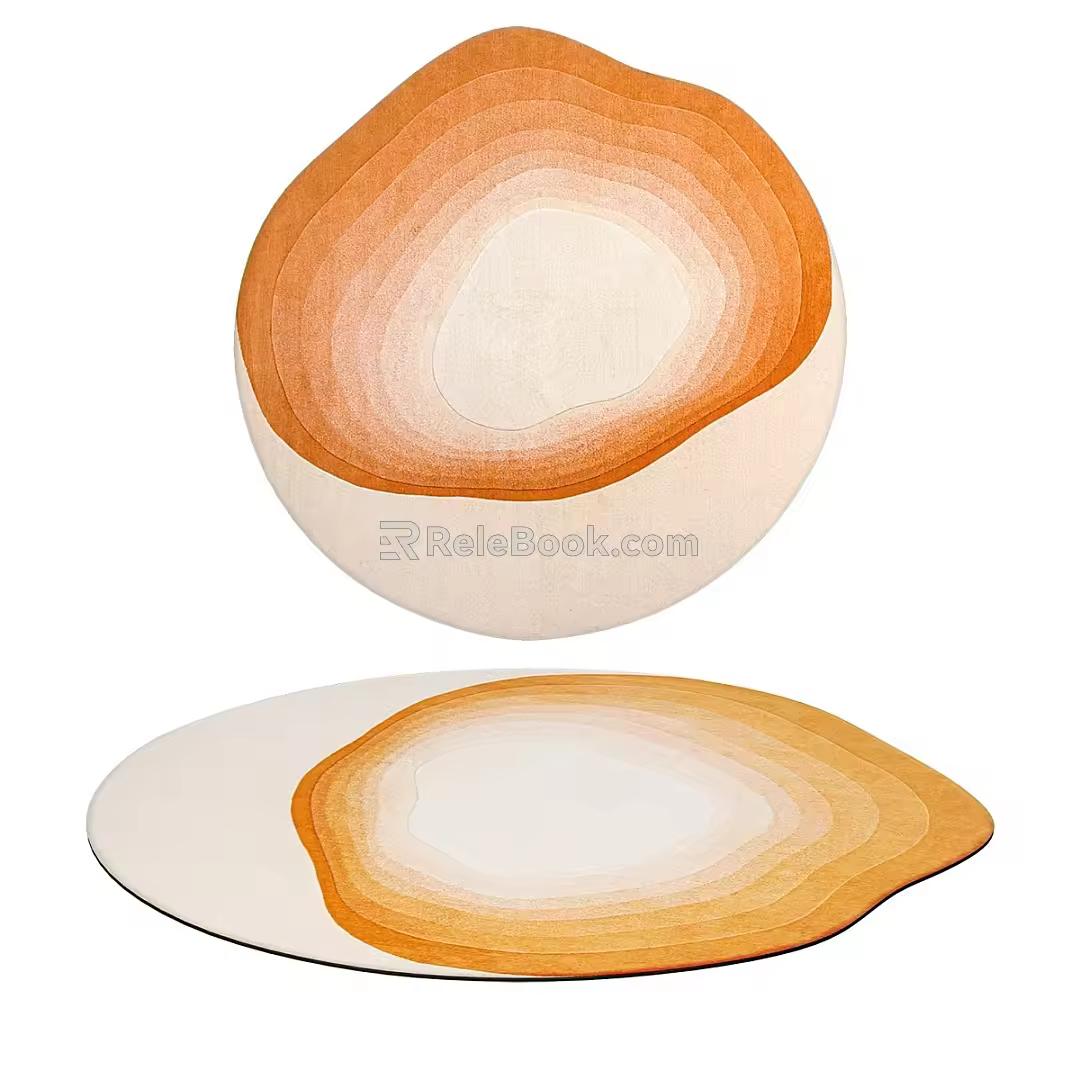Modern Simple Modeling Carpet Decorative Carpet 3d model