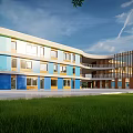 Modern Kindergarten Architecture Kindergarten Sales Office Architecture Commercial Architecture Exhibition Art Gallery Architecture 3d model