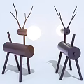 Cartoon Snowman Scene with Top Hat Purple Earmuffs Plaid Scarf Wicker Chair String Lights