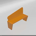 Orange Modern Outdoor Chair With Minimalist Design And Sleek Structure