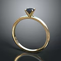 Elegant Gold Ring With Black Gemstone Classic Design For Jewelry Collection