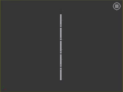 Train Side View Illustration With White Outline And Black Square Windows On Gray Background 3d model