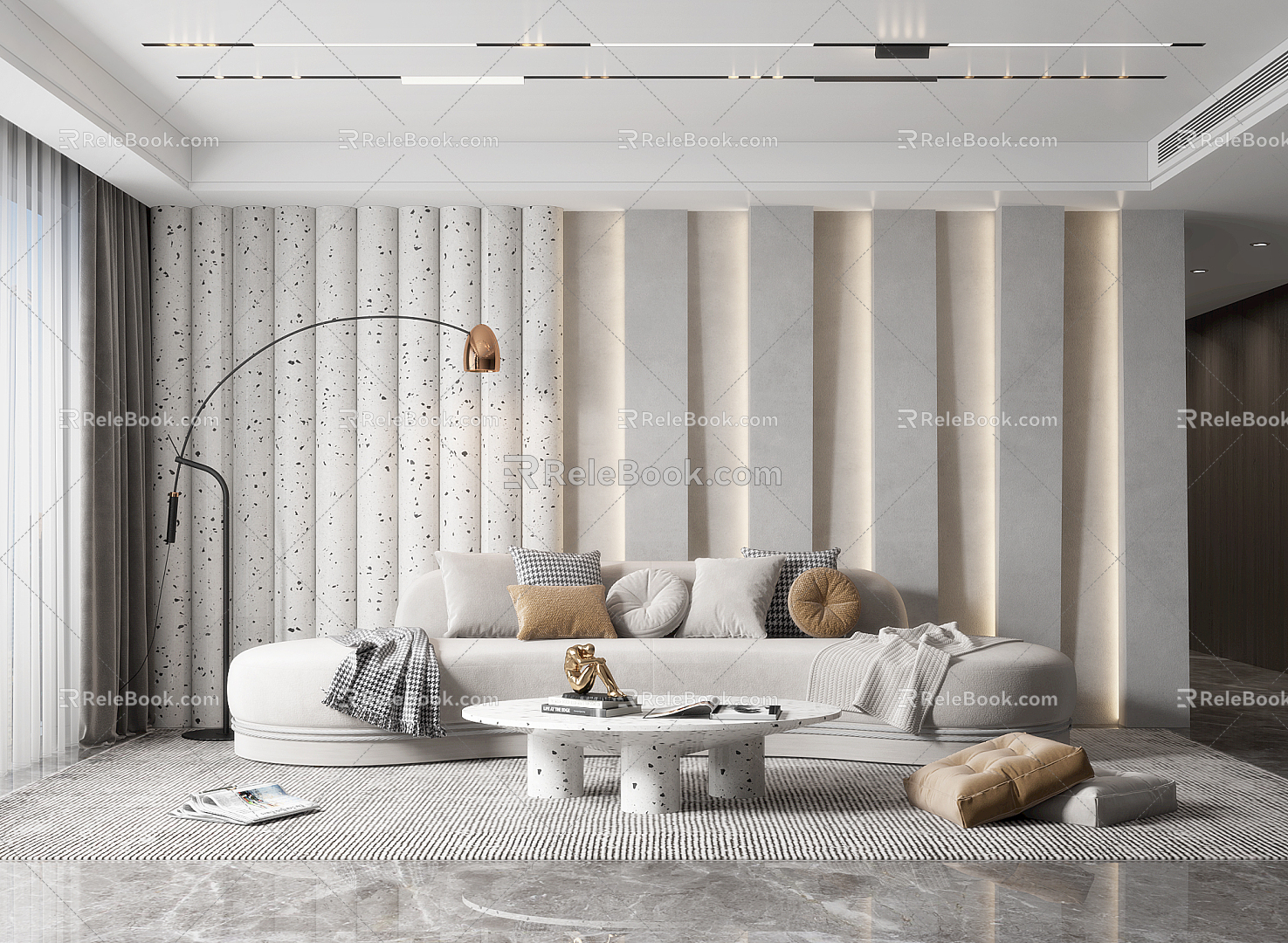 modern living room 3d model