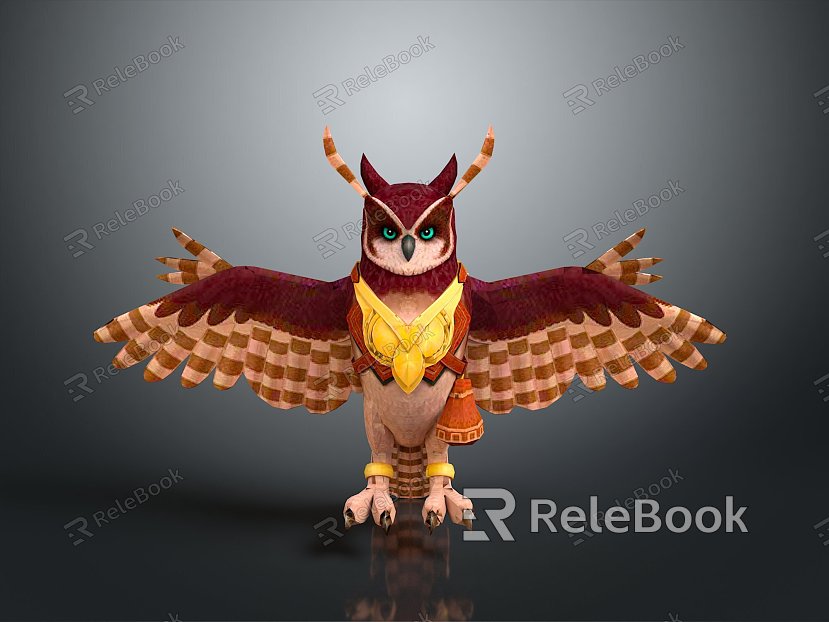 Owl grimace owl long-eared owl wulin owl monkey face owl carved owl model