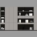 Study Bookcase Bookshelf Display Cabinet Locker Sideboard Decorative Cabinet Book Decorative Ornaments 3d model