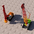 Rotary Excavator Crawler Crane Construction Machinery 3d model