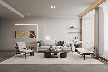 modern living room 3d model