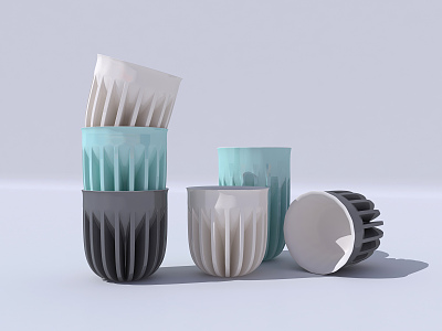 Modern Cup Ceramic Cup 3d model