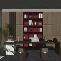 New Chinese Style Study 3d model