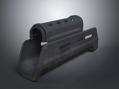 Tactical Firearm Handguard Accessory With Modular Design Ergonomic Grip And Holes 3d model