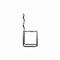 Stylish Modern Single Chair Featuring Curved Metal Frame And Minimalist Design