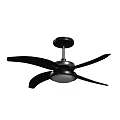 Modern Black Ceiling Fan With Four Blades Ideal For Home Living Room Daily Use