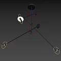 Modern Black Metal Multi Arm Chandelier With Adjustable Geometric Pendant Light Fixtures