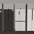 Modern Refrigerators in Black and White Colors with Sleek Design for Kitchen