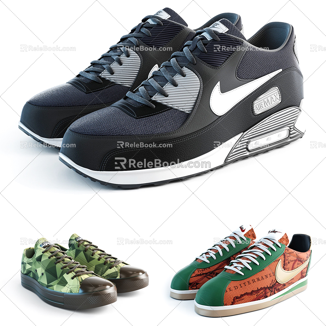 Modern Shoes Casual sneaker 3d model