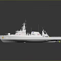 Modern Gray Military Warship With Hull Deck Equipment Radar Antennas And Number 527