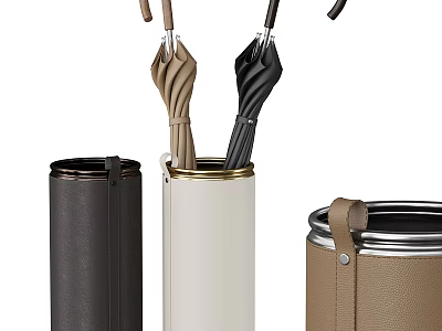 Stylish Umbrella Holders With Umbrellas For Home 3d model