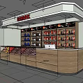 Wine Cabinet Retail Sales Area With Multiple Shelves And Liquor Products